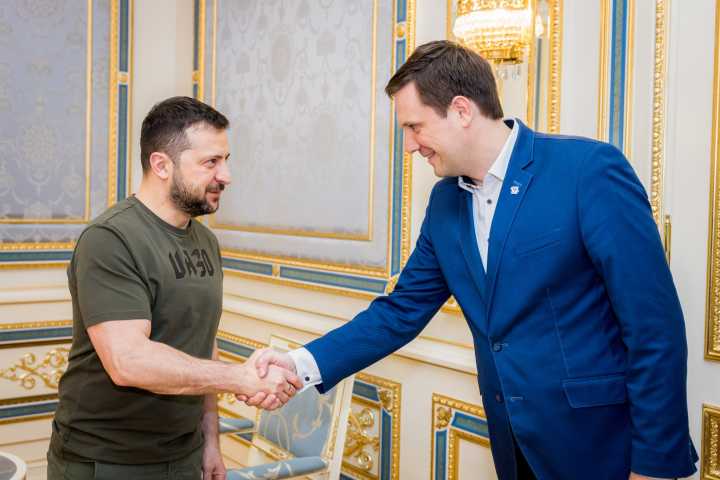 Parlamentarai Tomas Tomilinas ir Kęstutis Mažeika lankosi Ukrainoje